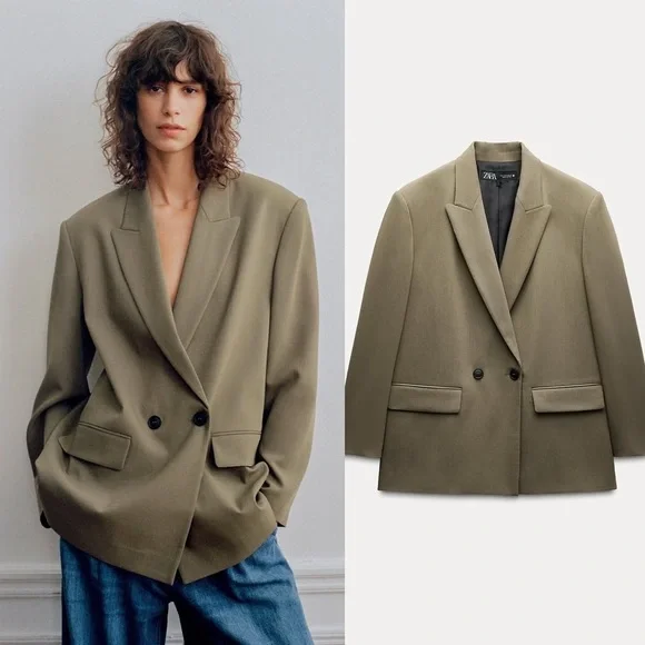Zara double breasted blazer - Picture 1 of 2